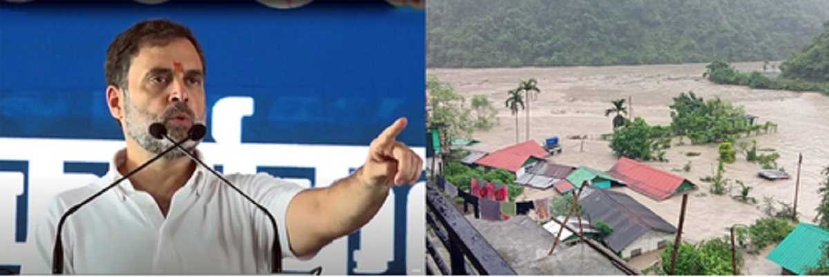 राहुल ने सिक्किम में अचानक बाढ़ से हुई मौतों पर शोक व्यक्त किया राहुल ने सिक्किम में अचानक बाढ़ से हुई मौतों पर शोक व्यक्त किया